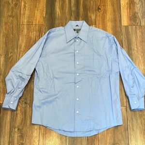 Men's Kenneth Cole Reaction Large L 16 32/33 Blue Dress Shirt Long Sleeved